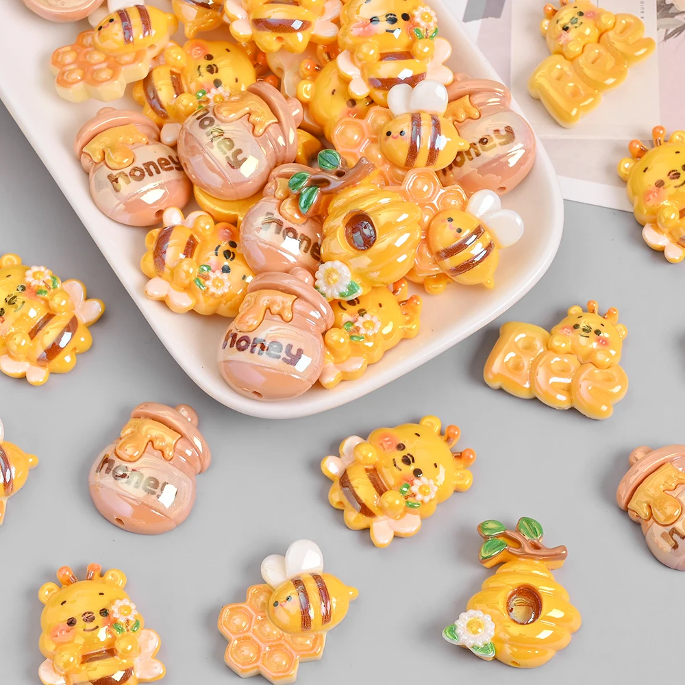 10Pcs Bee Themed Resin Bead Honey Bees Honeycomb Shape Bead For Food Grade Pacifier Chain Newborn Jewelry Accessories
10Pcs Bee Themed Resin Bead Honey Bees Honeycomb Shape Bead For Food Grade Pacifier Chain Newborn Jewelry Accessories