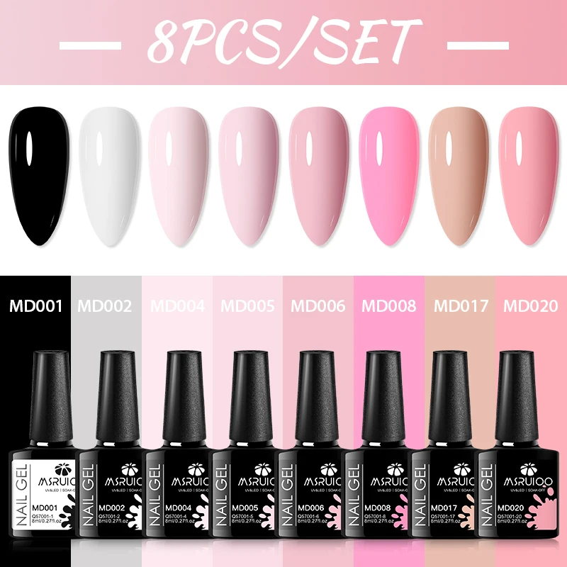 8pcs 8ml Nude Pink Gel Nail Polish Set HEMA TPO FREE Semi Permanent Soak Off UV Gel Varnish Nail Art Decoration Nail Supplies
8pcs 8ml Nude Pink Gel Nail Polish Set HEMA TPO FREE Semi Permanent Soak Off UV Gel Varnish Nail Art Decoration Nail Supplies