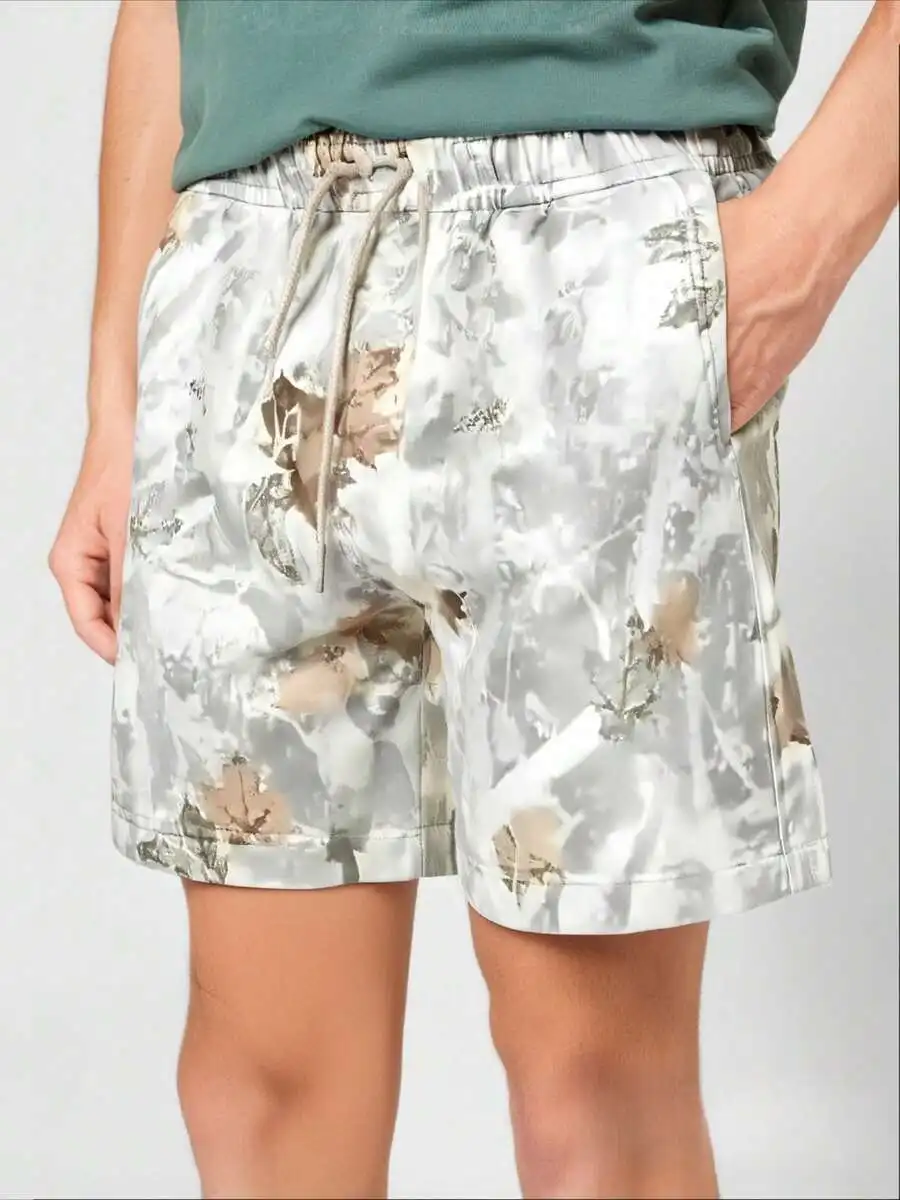 Mens Casual Elastic Waist Drawstring Shorts With Maple Leaf Print And Pockets
Mens Casual Elastic Waist Drawstring Shorts With Maple Leaf Print And Pockets
