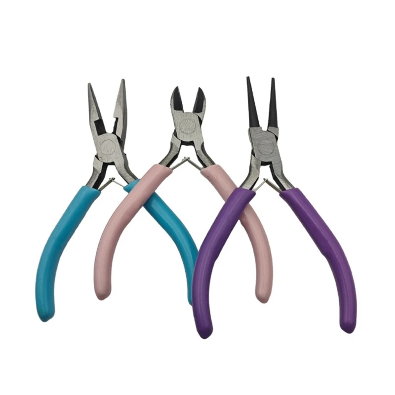 Durable Steel Jewelry Pliers Set for Beads Repairs Long Nose Round Nose Wire Cutting and Curved Pliers with Tweezers
Durable Steel Jewelry Pliers Set for Beads Repairs Long Nose Round Nose Wire Cutting and Curved Pliers with Tweezers