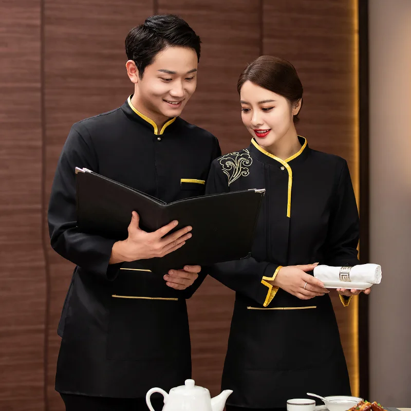 Dining Waiter Workwear Men's Women's Autumn and Winter Long-Sleeved Coffee Shop Chinese Hot Pot Restaurant Restau
Dining Waiter Workwear Men's Women's Autumn and Winter Long-Sleeved Coffee Shop Chinese Hot Pot Restaurant Restau