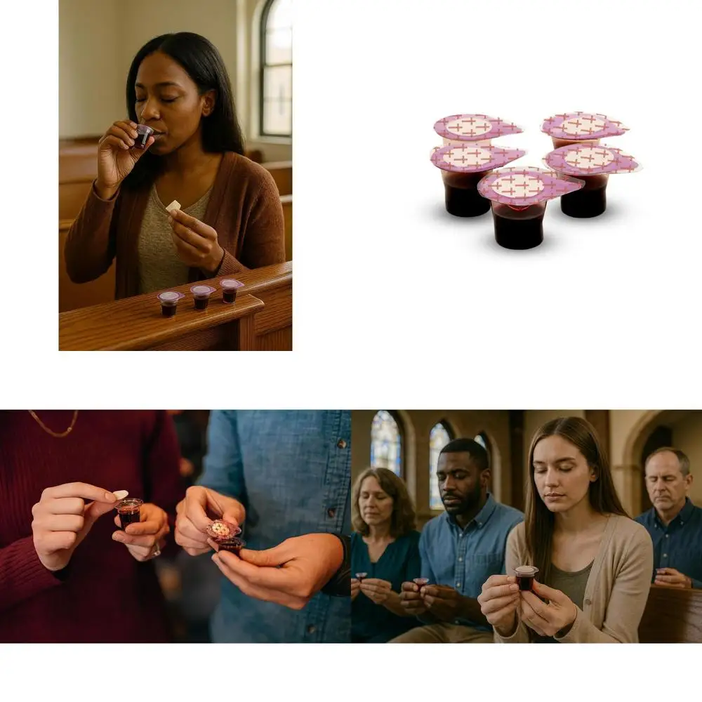 Portable Communion Cups & Water Set for Eucharist, 250-Count, Grape Juice & Water, Ideal for Hospitals and Camps
Portable Communion Cups & Water Set for Eucharist, 250-Count, Grape Juice & Water, Ideal for Hospitals and Camps