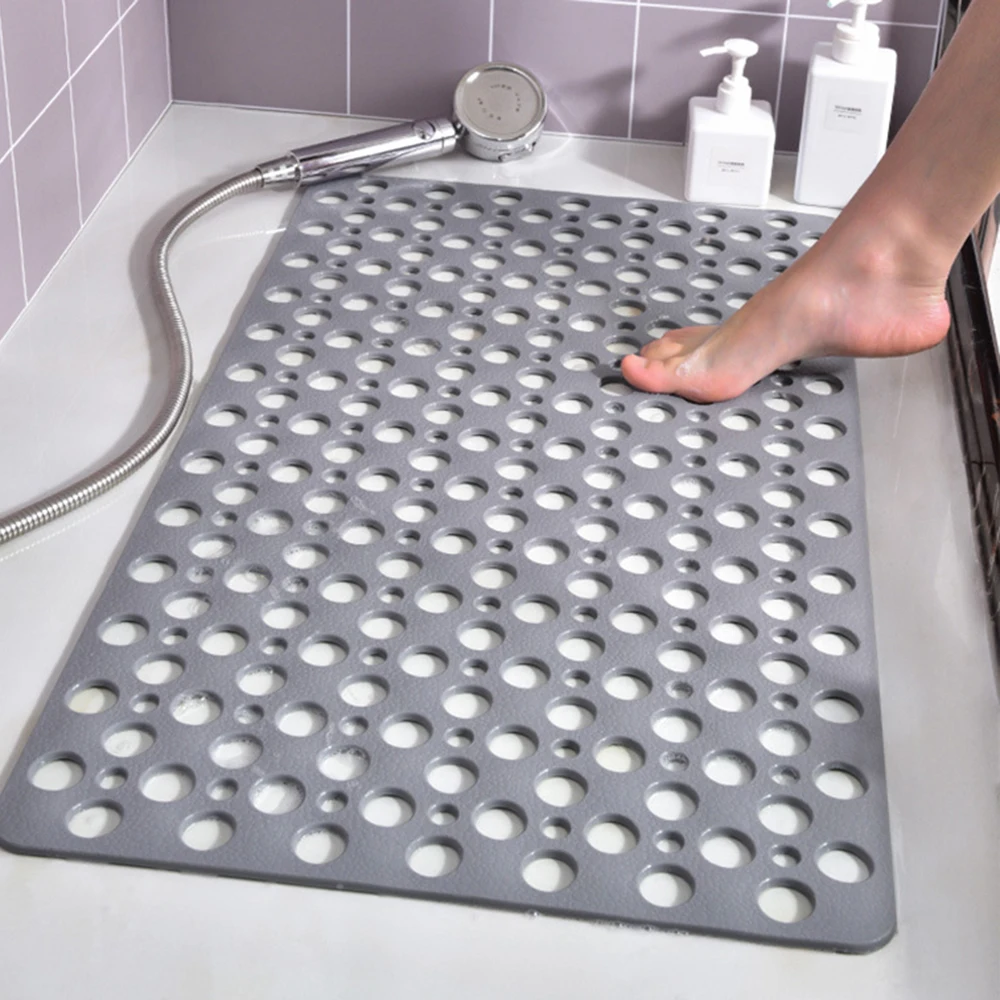  Rectangular Silicone Shower Mat 27.6" x 15"27.6" x 15" Gray Non Slip Bath Pad with Suction Cups and Drain Holes Hollow Mats
Rectangular Silicone Shower Mat 27.6" x 15"27.6" x 15" Gray Non Slip Bath Pad with Suction Cups and Drain Holes Hollow Mats