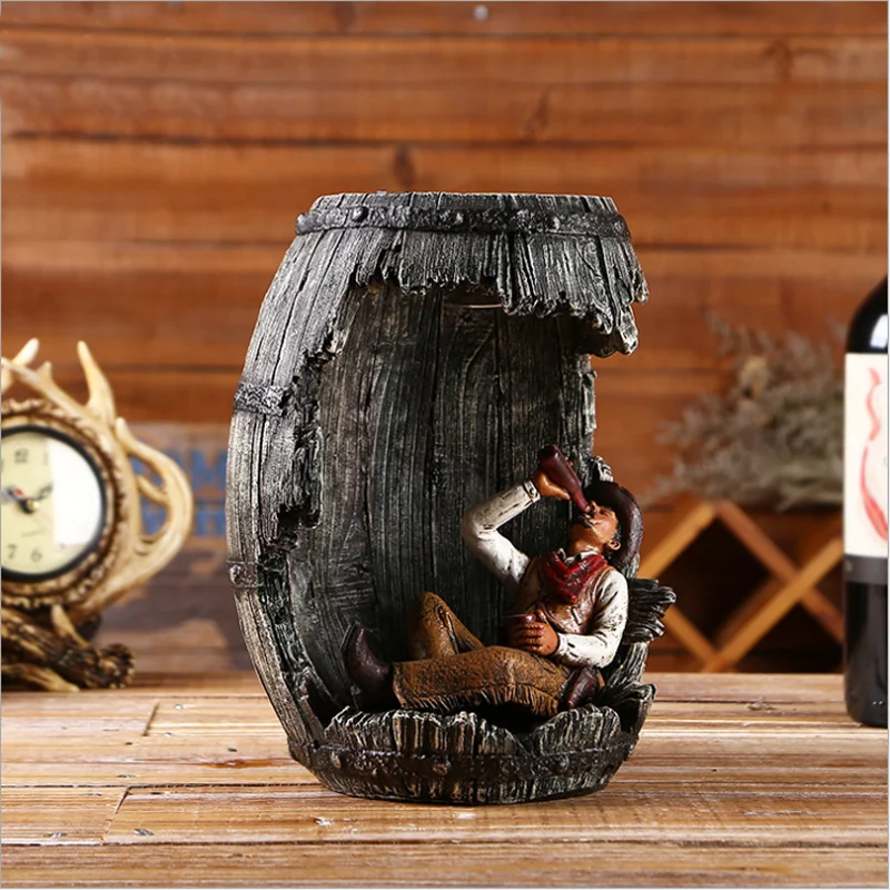 Vintage Denim Wine Barrel Decoration American Western Chateau Bar Counter Luminous Crafts Decoration
Vintage Denim Wine Barrel Decoration American Western Chateau Bar Counter Luminous Crafts Decoration