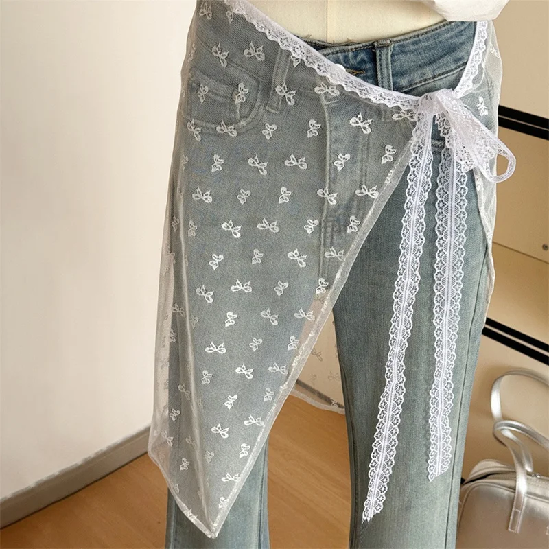 Lace Layered Gauze Skirt With Tie Up Spicy Girl Stacked Skirt Y2K Streetwear Apron Wrap Skirt Lace Up Matching Pants
Lace Layered Gauze Skirt With Tie Up Spicy Girl Stacked Skirt Y2K Streetwear Apron Wrap Skirt Lace Up Matching Pants