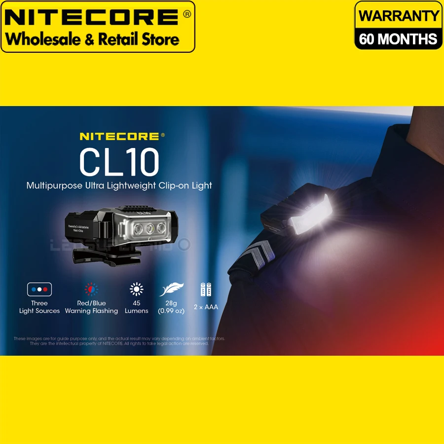 Красный/синий предупреждающий мигающий NITECORE CL10 Многоцелевой сверхлегкий светильник с клипсой/нагрудный фонарь/плечевой фонарь/лампа для шляпы
Красный/синий предупреждающий мигающий NITECORE CL10 Многоцелевой сверхлегкий светильник с клипсой/нагрудный фонарь/плечевой фонарь/лампа для шляпы