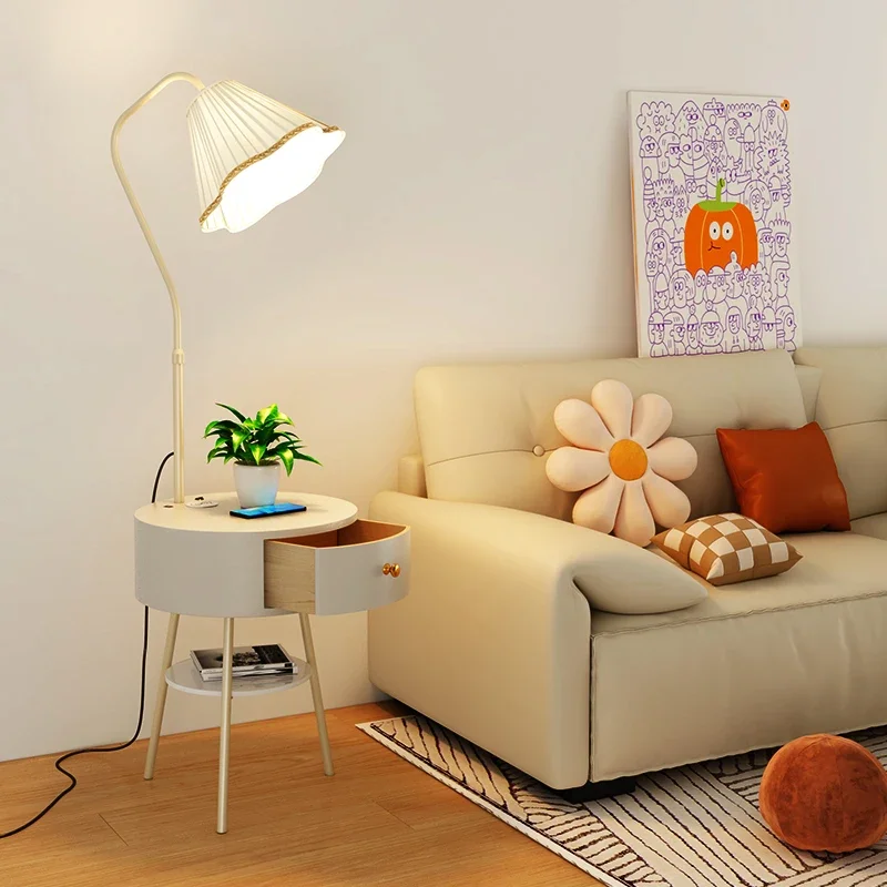 Cream wind floor lamp ins atmosphere in the living room bedroom advanced face value design sense storage bedside table integrate
Cream wind floor lamp ins atmosphere in the living room bedroom advanced face value design sense storage bedside table integrate