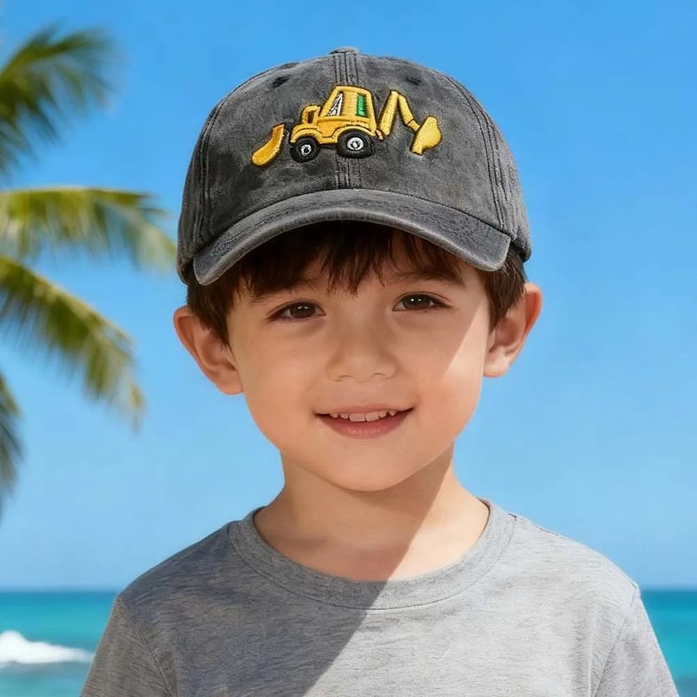 Breathable Excavator Embroidered Peaked Cap Cartoon Washed Cotton Children Baseball Hat Soft Adjustable Boys Sunscreen Hat
Breathable Excavator Embroidered Peaked Cap Cartoon Washed Cotton Children Baseball Hat Soft Adjustable Boys Sunscreen Hat