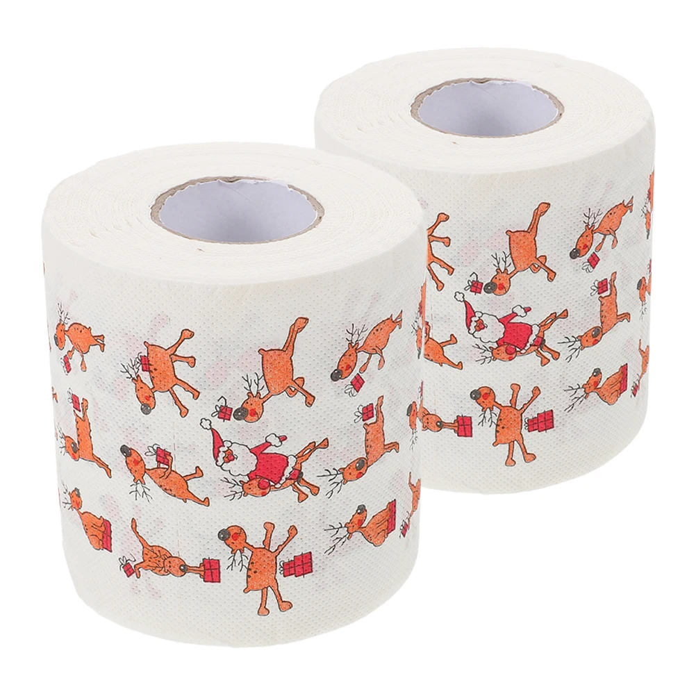 2Pcs Christmas Toilet Paper Novelty Decorative Tissue Seasonal Bathroom Supplies Santa Printed Party Favors Holiday
2Pcs Christmas Toilet Paper Novelty Decorative Tissue Seasonal Bathroom Supplies Santa Printed Party Favors Holiday