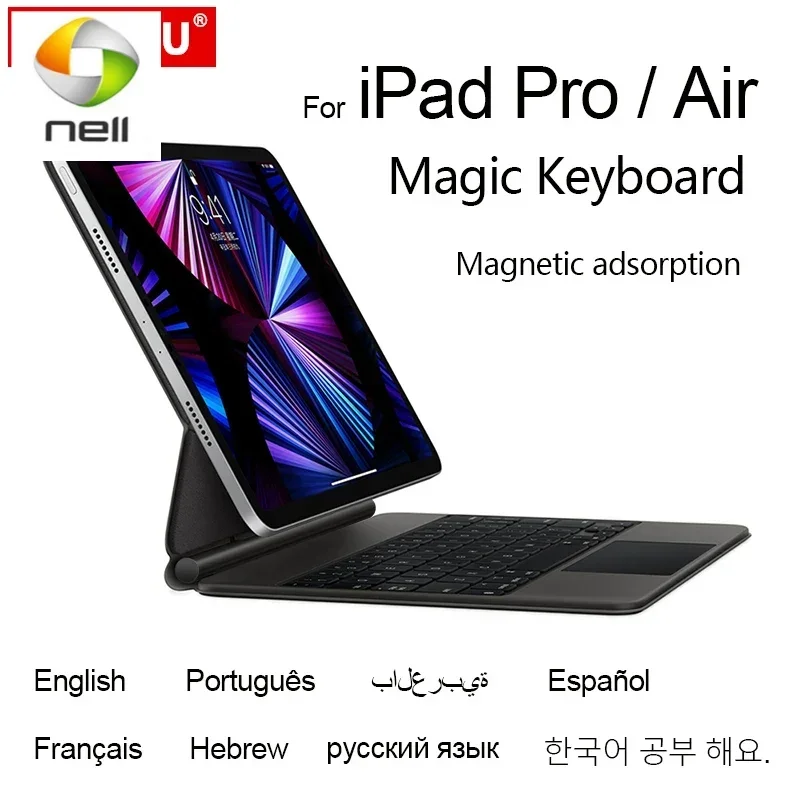 Arabic Magic Keyboard For iPad Pro 11 12.9 6th 5th 4th 3rd Gen 2022 Air 4 5 10.9" Case Keyboard Portuguese Russian Arabic French
Arabic Magic Keyboard For iPad Pro 11 12.9 6th 5th 4th 3rd Gen 2022 Air 4 5 10.9" Case Keyboard Portuguese Russian Arabic French