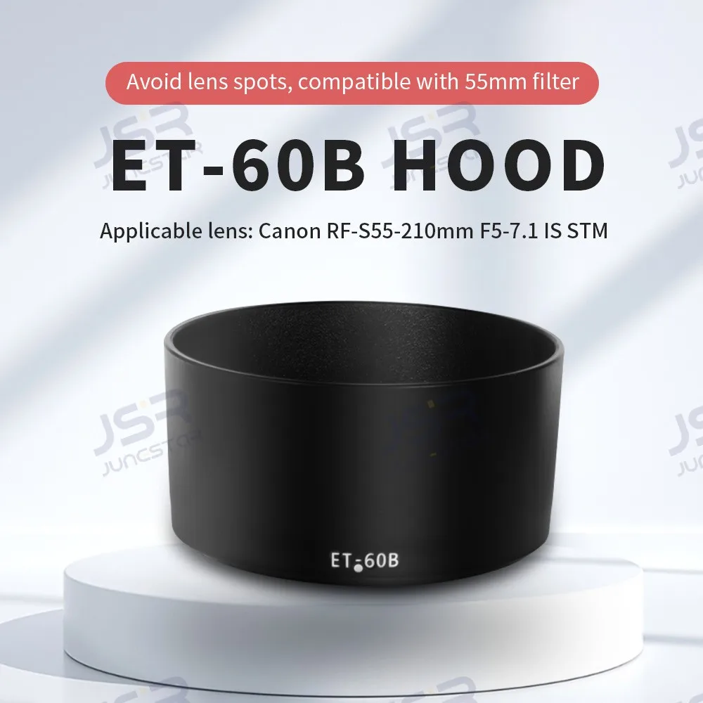 Suitable for Canon RF-S 55-210mm light shield to replace ET-60B Canon R100 R50 lens kit RF-S 55-210 F5-7.1 IS STM accessories
Suitable for Canon RF-S 55-210mm light shield to replace ET-60B Canon R100 R50 lens kit RF-S 55-210 F5-7.1 IS STM accessories
