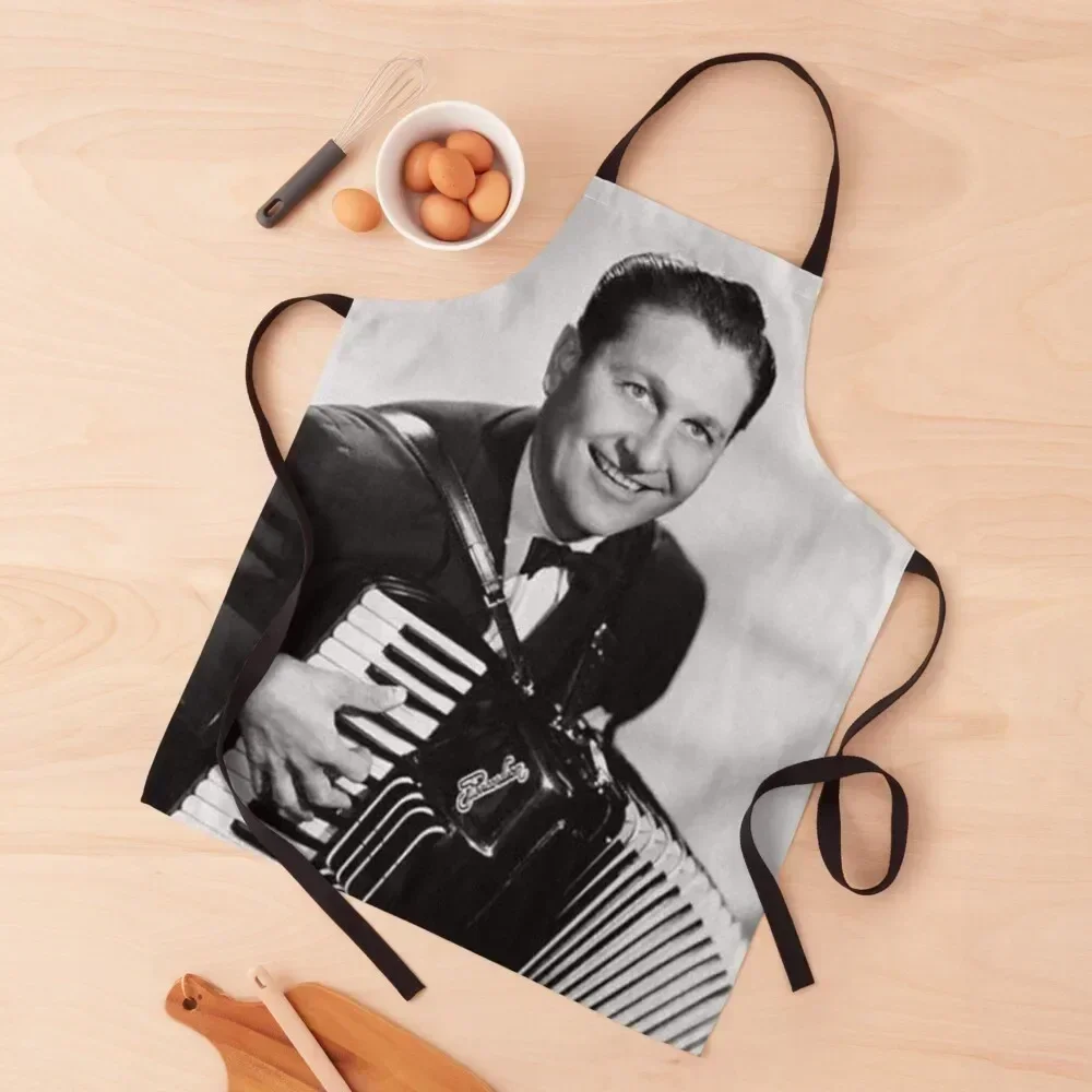 Lawrence Welk smiling with accordion B&W Apron Kitchen Things kindergarten teacher Apron
Lawrence Welk smiling with accordion B&W Apron Kitchen Things kindergarten teacher Apron
