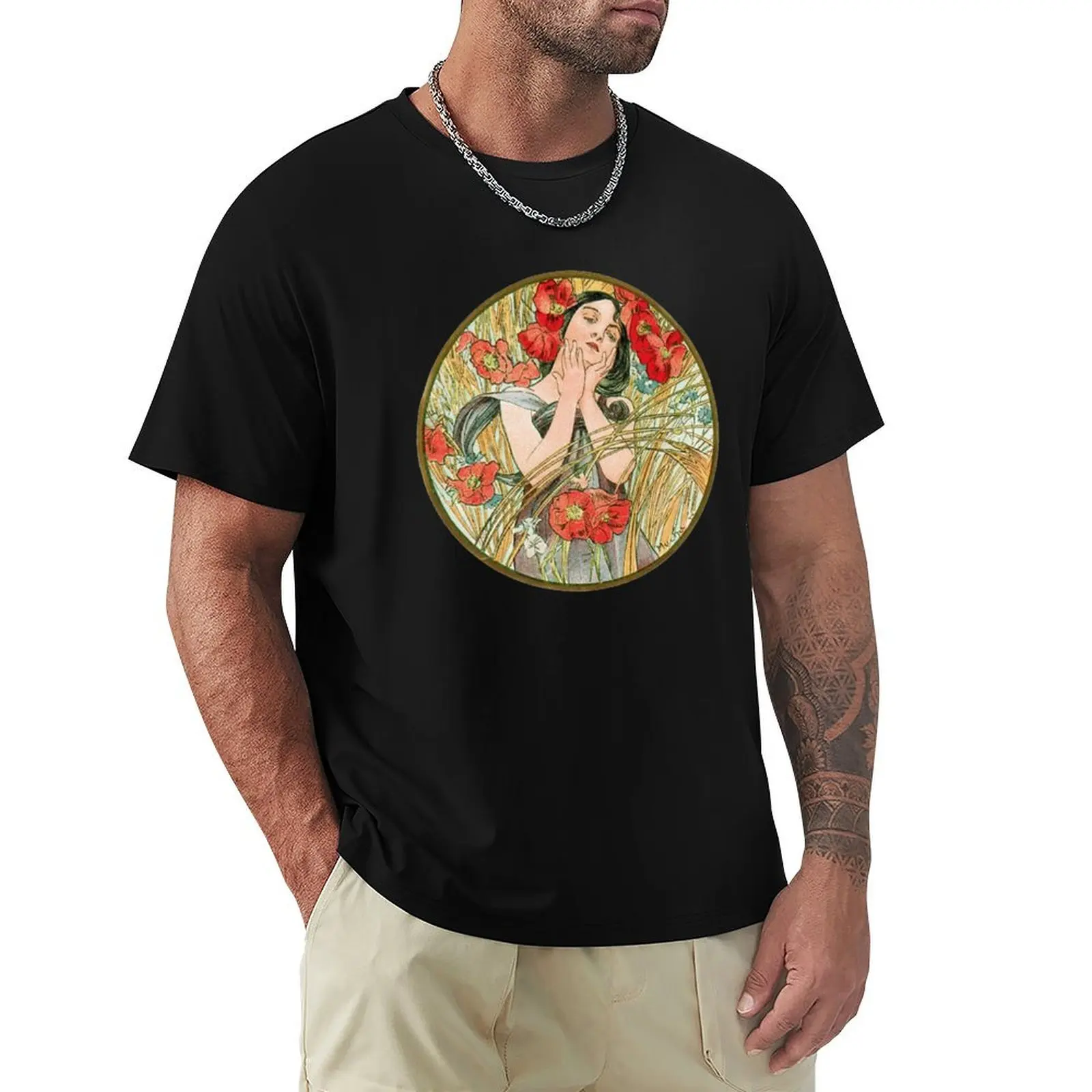HD August from the 1889 Calendar by Alphonse Mucha T-Shirt Casual Lightweight Short Sleeve Top
HD August from the 1889 Calendar by Alphonse Mucha T-Shirt Casual Lightweight Short Sleeve Top