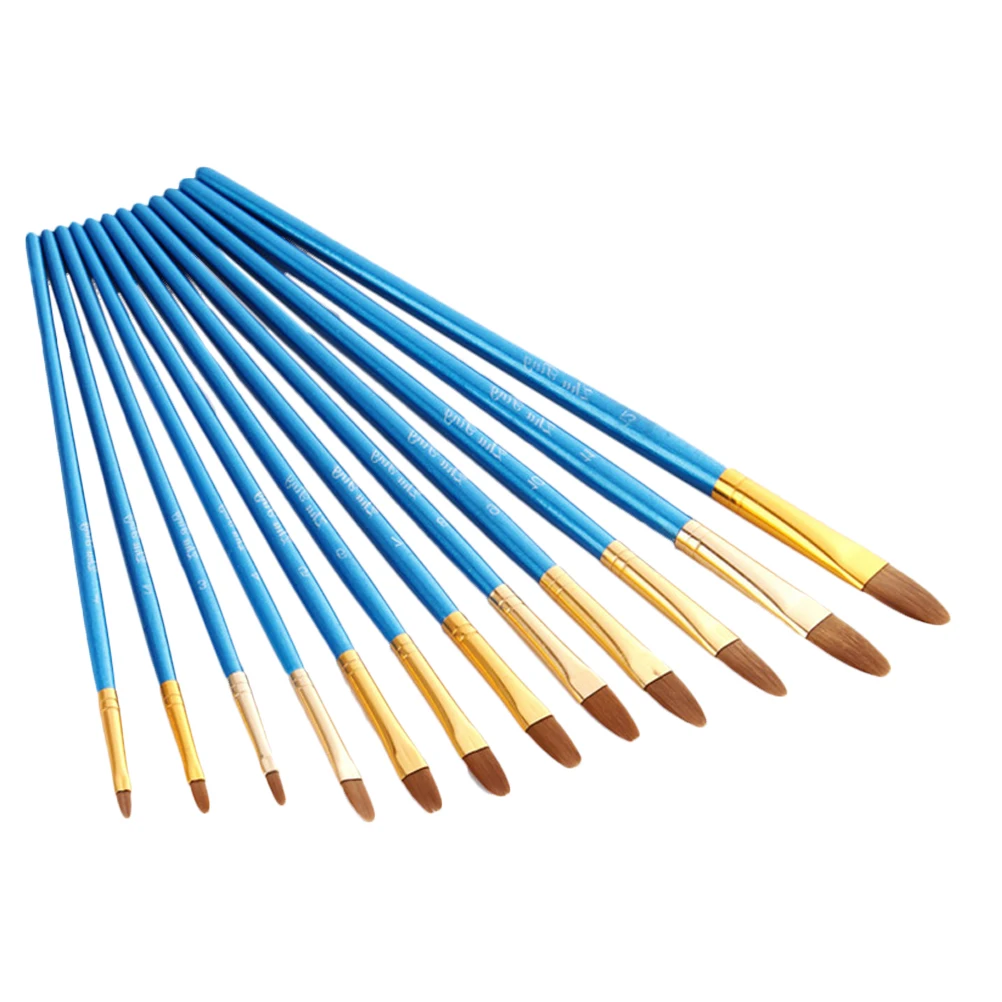 12pcs Nylon Paint Brushes Set for Beginners Hobbyists Versatile Drawing Tools Safe Face Painting Wooden Handle
12pcs Nylon Paint Brushes Set for Beginners Hobbyists Versatile Drawing Tools Safe Face Painting Wooden Handle