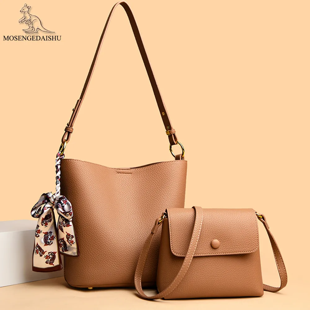 Vintage Simple 2 Set Soft Leather Bucket Crossbody Bag for Women 2023 Designer Fashion Lady Luxury Black Shoulder Handbag Female
Vintage Simple 2 Set Soft Leather Bucket Crossbody Bag for Women 2023 Designer Fashion Lady Luxury Black Shoulder Handbag Female