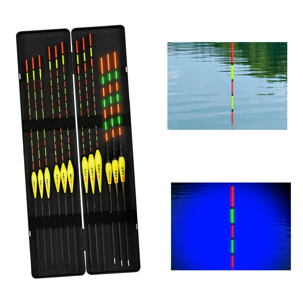 12pcs Fishing Float Highly Sensitive Remind Buoy Day Night Fishing Float Bobbers With Tackle Boxes Fishing Accessories
12pcs Fishing Float Highly Sensitive Remind Buoy Day Night Fishing Float Bobbers With Tackle Boxes Fishing Accessories