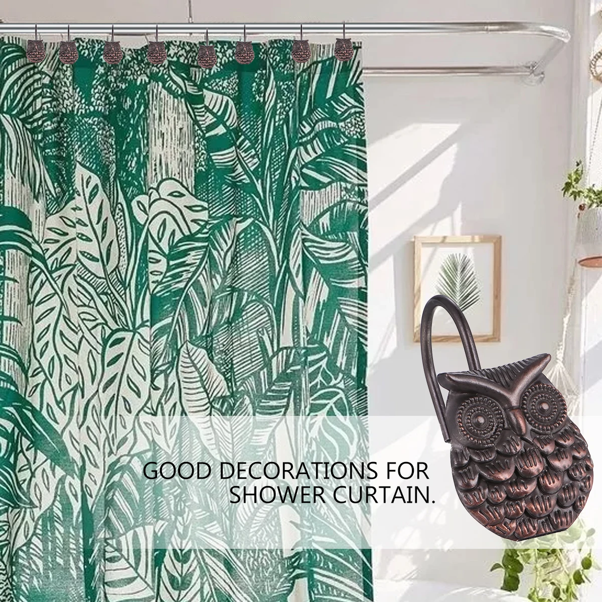 Hanger Owl Hook Curtains Shower Hangers Decorative Home Field for Bathroom Brown
Hanger Owl Hook Curtains Shower Hangers Decorative Home Field for Bathroom Brown