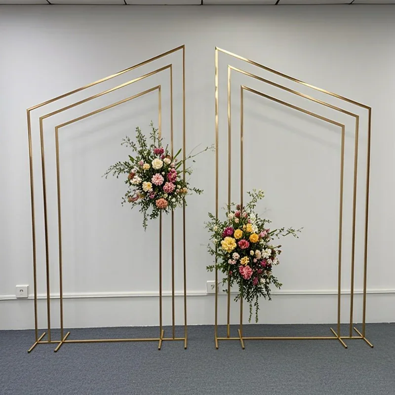 Gold New wedding props outdoor background stand golden bevel flower stand stage ornament screen
Gold New wedding props outdoor background stand golden bevel flower stand stage ornament screen