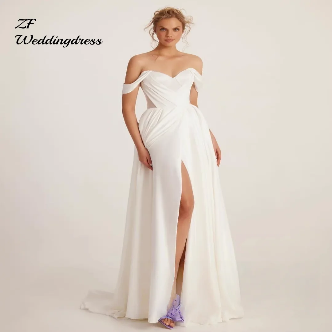 Белое свадебное платье на одно плечо по индивидуальному заказу, платье длиной до пола с высоким боковым вырезом
Белое свадебное платье на одно плечо по индивидуальному заказу, платье длиной до пола с высоким боковым вырезом