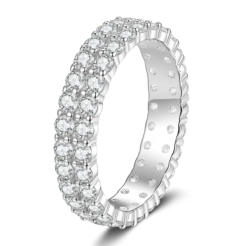 JR101 Lefei Fashion Luxury Trendy Classic Moissanite Simple Double Row Ring Charms Women s925 Silver Party Elegant Jewelry Gifts
JR101 Lefei Fashion Luxury Trendy Classic Moissanite Simple Double Row Ring Charms Women s925 Silver Party Elegant Jewelry Gifts