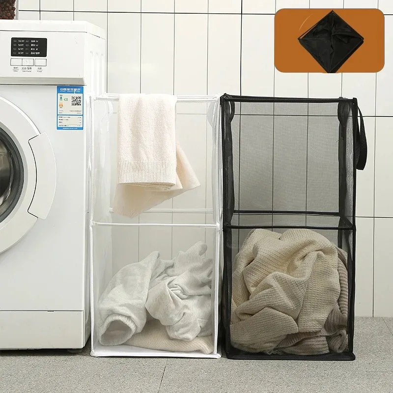 Folding Laundry Basket Organizer for Dirty Clothes Bathroom Clothes Mesh Storage Bag Household Clothing Storage Basket
Folding Laundry Basket Organizer for Dirty Clothes Bathroom Clothes Mesh Storage Bag Household Clothing Storage Basket