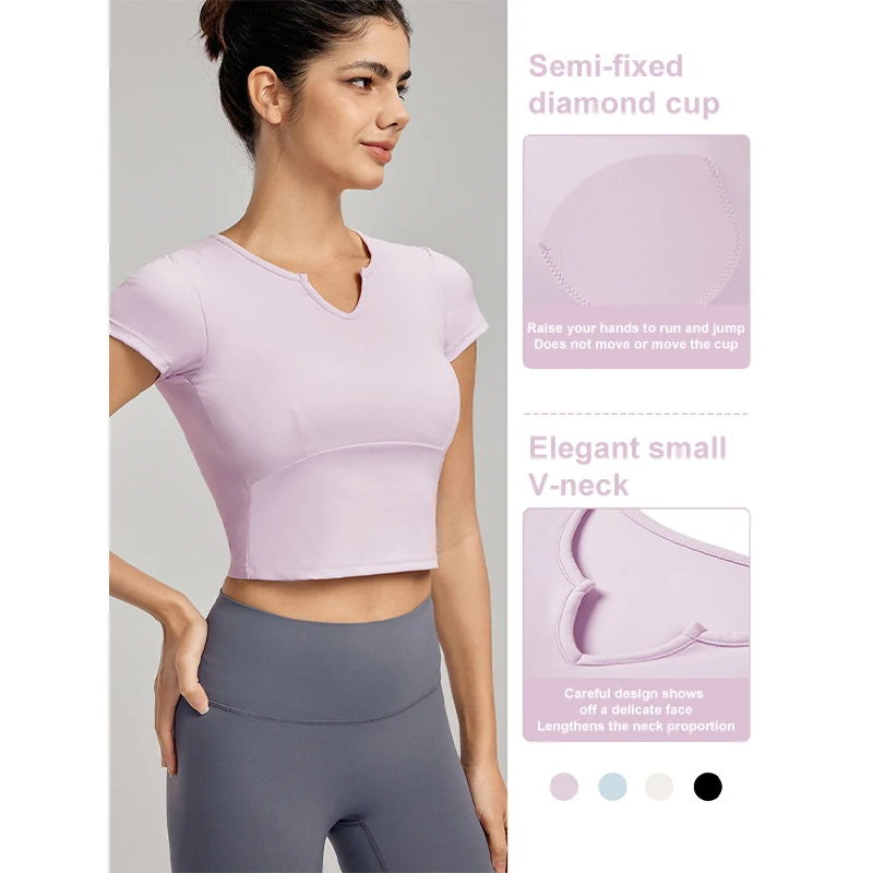 Yoga Outfit, Short Sleeved T-shirt, Women's Chest Cushion Slim Fit Slimming Sports Short Sleeved Outdoor Running And Fitness Top
Yoga Outfit, Short Sleeved T-shirt, Women's Chest Cushion Slim Fit Slimming Sports Short Sleeved Outdoor Running And Fitness Top