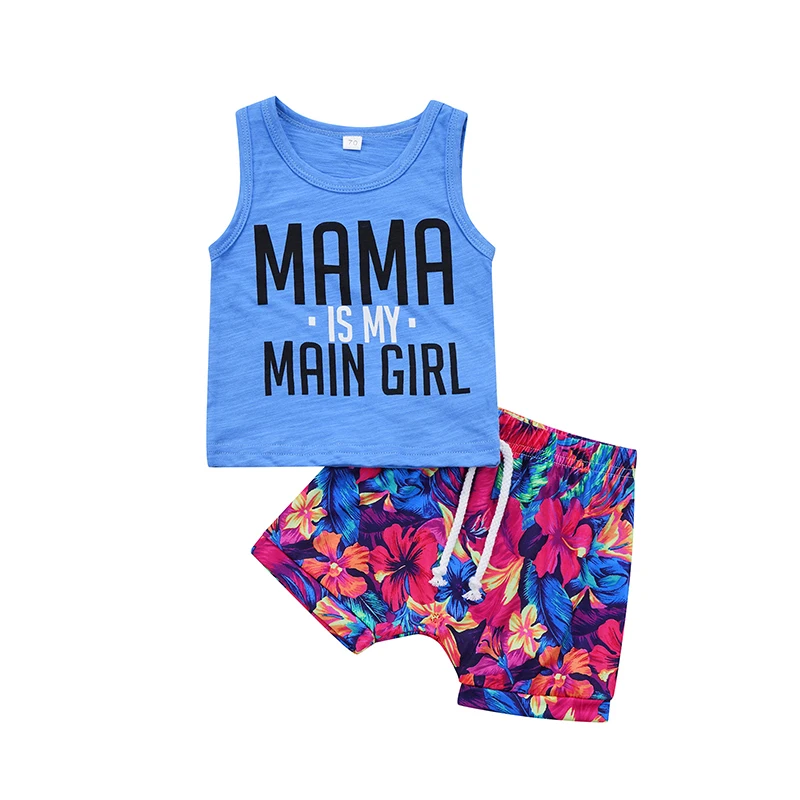 2pcs Newborn Baby Clothes Toddler Boys Summer Outfit Sets Blue Sleeveless Letter Print Vest + Floral Drawstring Shorts
2pcs Newborn Baby Clothes Toddler Boys Summer Outfit Sets Blue Sleeveless Letter Print Vest + Floral Drawstring Shorts