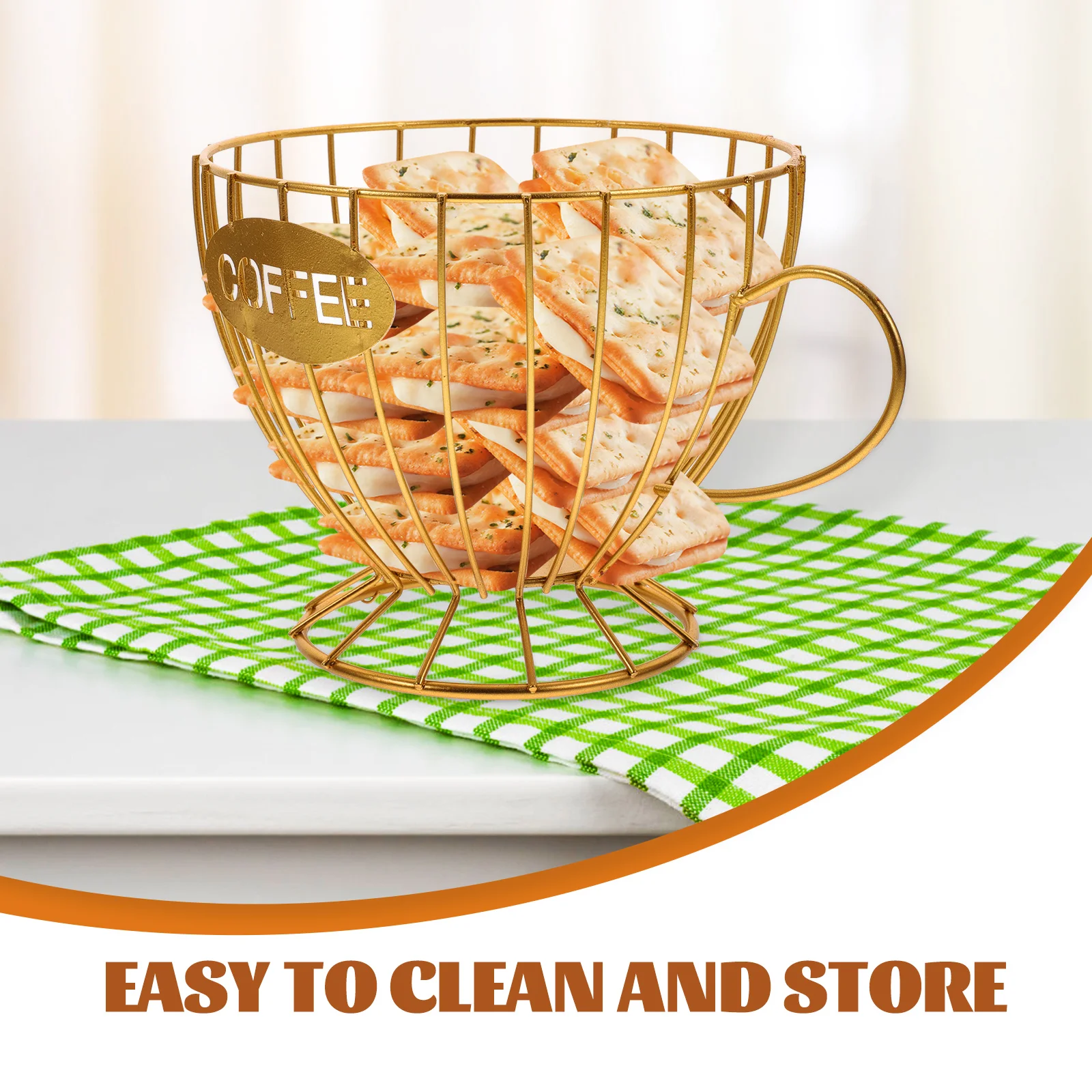 Bag Holder Iron Wire Storage Basket Coffee Pod Organizer for Kitchen Coffee Holder Practical Rack Gift Easy Clean Container
Bag Holder Iron Wire Storage Basket Coffee Pod Organizer for Kitchen Coffee Holder Practical Rack Gift Easy Clean Container