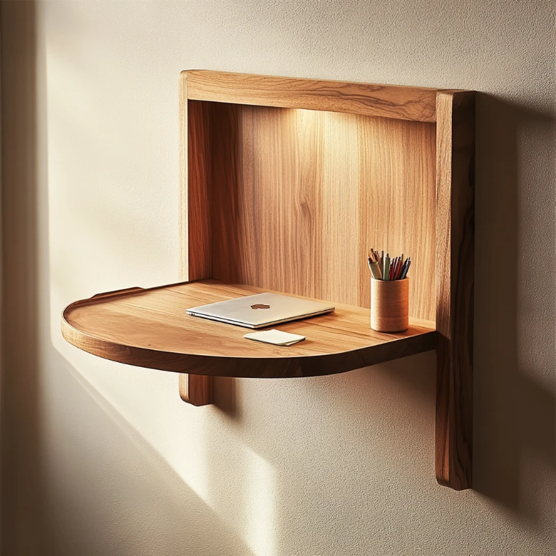Oak Wood Wall-Mounted Desk, Minimalist Floating Table with Unique Single-Leg Design, Modern Coffee Table for Small Living Rooms
Oak Wood Wall-Mounted Desk, Minimalist Floating Table with Unique Single-Leg Design, Modern Coffee Table for Small Living Rooms
