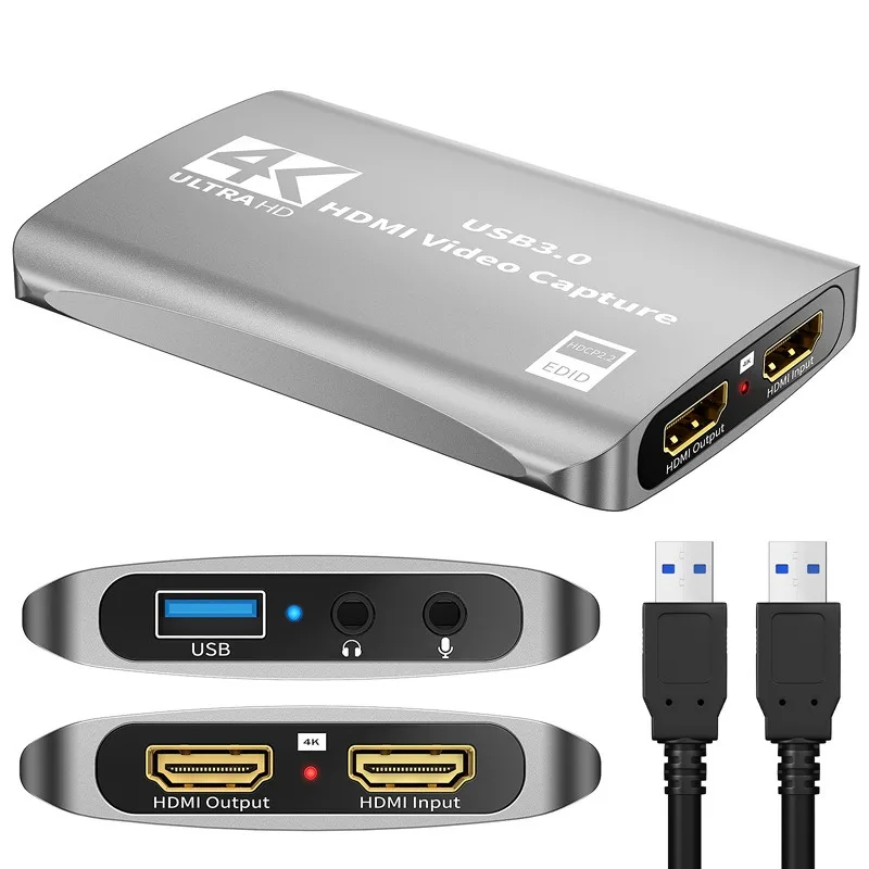 USB 3.0 4K HDTV Video Capture Card with Loop Out 1080P 60FPS Audio Video Capture for PS5 Switch Xbox Camera PC OBS
USB 3.0 4K HDTV Video Capture Card with Loop Out 1080P 60FPS Audio Video Capture for PS5 Switch Xbox Camera PC OBS