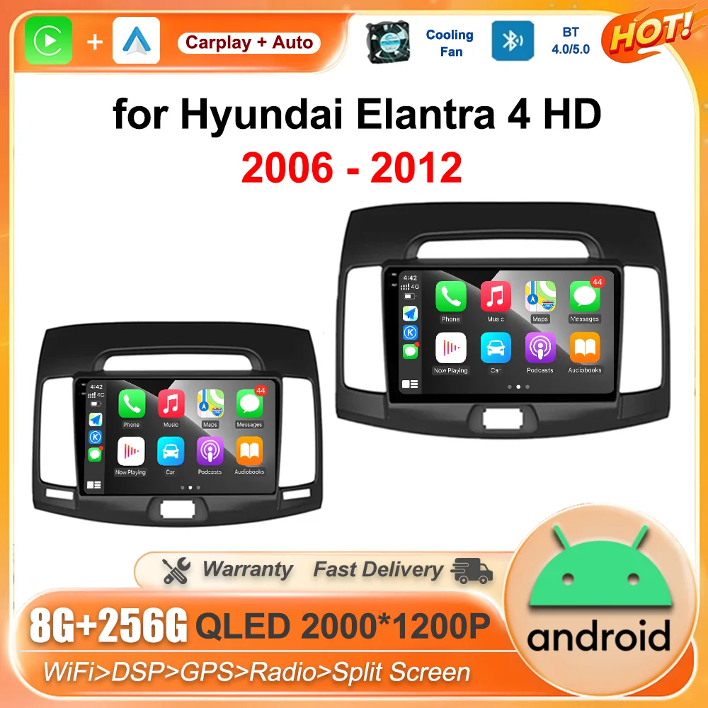Android OS WiFi+4G 9 '' GPS Navigation for Hyundai Elantra 4 HD 2006 - 2012 Android Auto Car Radio Multimedia Player DSP Stereo
Android OS WiFi+4G 9 '' GPS Navigation for Hyundai Elantra 4 HD 2006 - 2012 Android Auto Car Radio Multimedia Player DSP Stereo