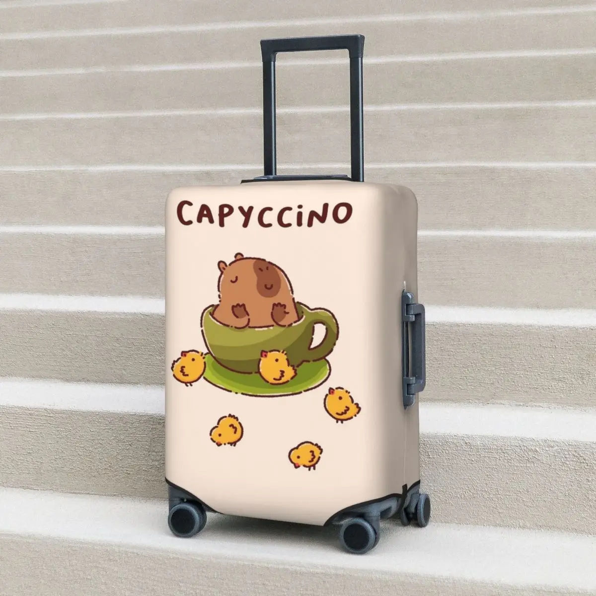 Capyccino, Capybara In A Cup Of Cappuccino Suitcase Cover Cruise Trip Protector Flight Fun Luggage Supplies
Capyccino, Capybara In A Cup Of Cappuccino Suitcase Cover Cruise Trip Protector Flight Fun Luggage Supplies