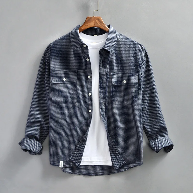 Korean Fashion Mens Long Sleeve Shirt Spring Fall Pure Cotton Tops Casual Shirts Elbow Patchwork Shirt Double Pocket Loose Shirt
Korean Fashion Mens Long Sleeve Shirt Spring Fall Pure Cotton Tops Casual Shirts Elbow Patchwork Shirt Double Pocket Loose Shirt