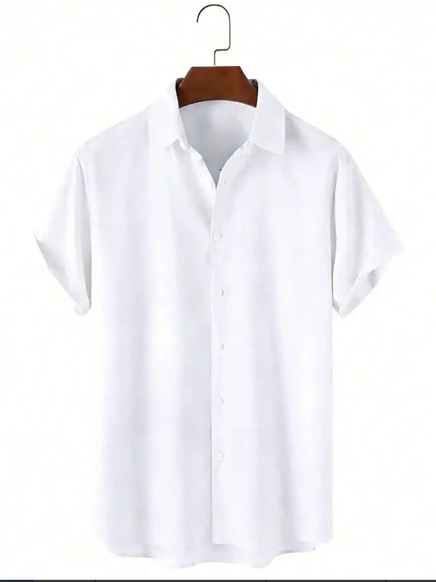 Mens Short Sleeve Button Up Shirt Casual Turn-Down Collar Solid White Summer Spring
Mens Short Sleeve Button Up Shirt Casual Turn-Down Collar Solid White Summer Spring