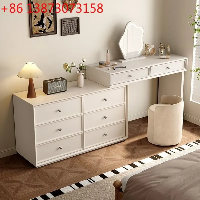 Walnut Integrated Vintage Cream Style Retractable Dressing Table with Mirror
Walnut Integrated Vintage Cream Style Retractable Dressing Table with Mirror