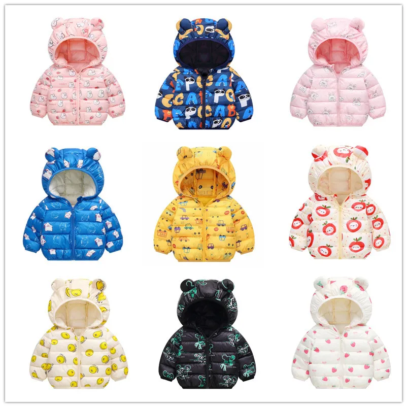Boys Girls Lightweight Down Jacket Winter Sweet Cartoon Print Hooded Warm Coat Kid Fleece Hooded Zipper Jacket For Children 0-7Y
Boys Girls Lightweight Down Jacket Winter Sweet Cartoon Print Hooded Warm Coat Kid Fleece Hooded Zipper Jacket For Children 0-7Y