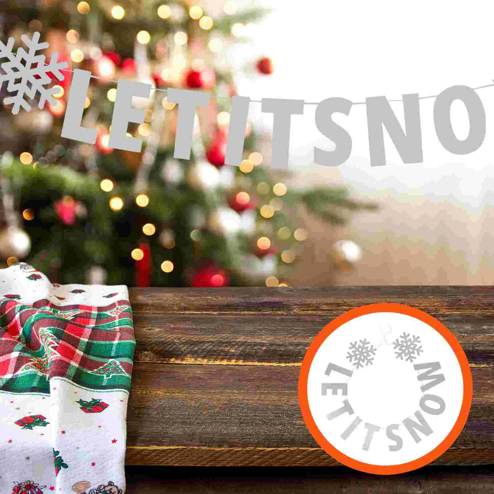 Christmas Banner Let It Snow Sign Wreath Banners Winter Paper Snowflake Party Decorations
Christmas Banner Let It Snow Sign Wreath Banners Winter Paper Snowflake Party Decorations