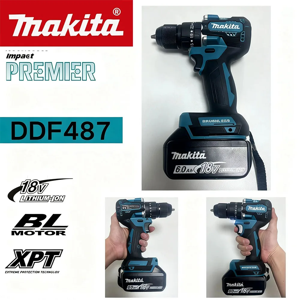 Makita Original DDF487 Аккумуляторная дрель Бесщеточная электрическая ударная отвертка 18 В Перезаряжаемый электроинструмент
Makita Original DDF487 Аккумуляторная дрель Бесщеточная электрическая ударная отвертка 18 В Перезаряжаемый электроинструмент