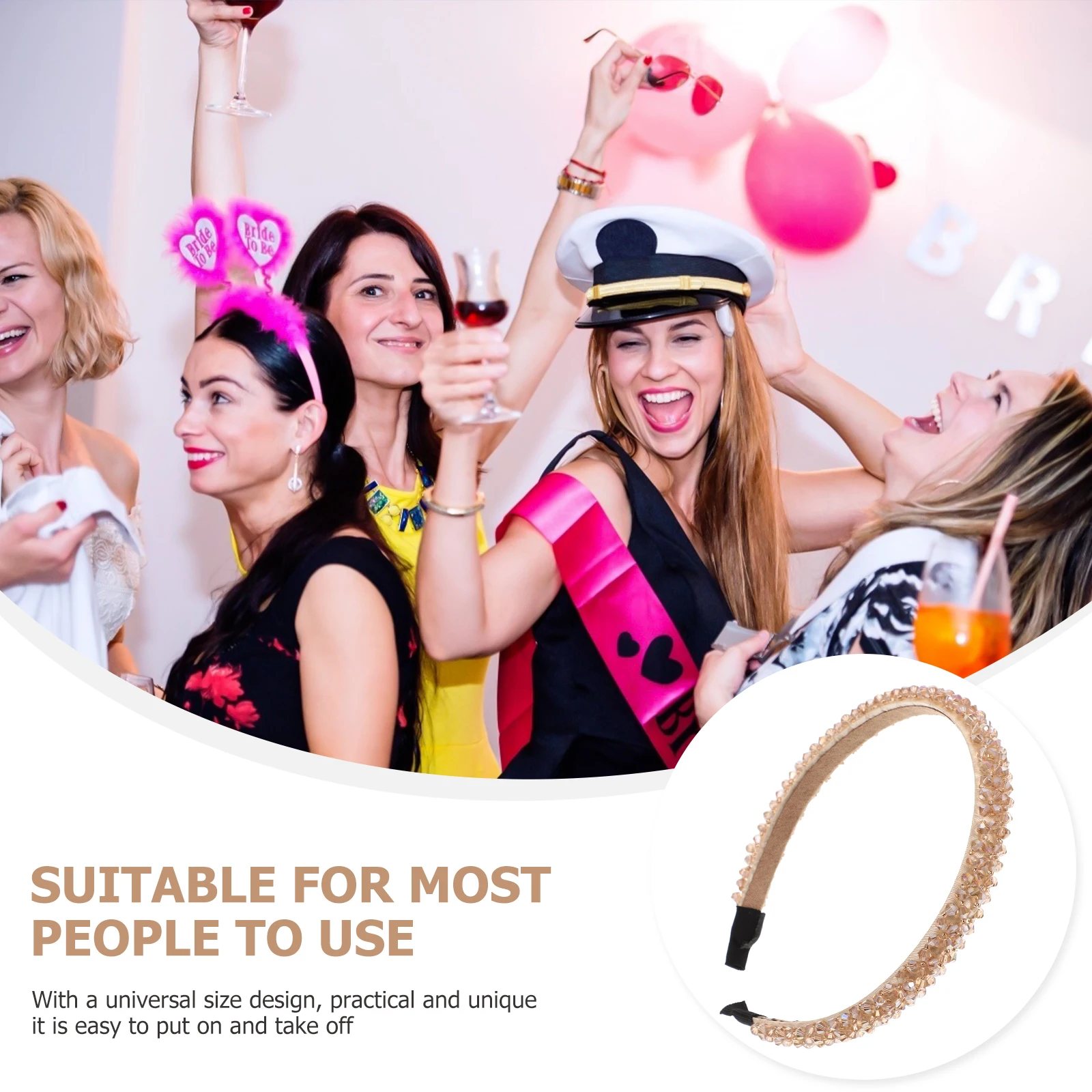 Delicate Crystal Beaded Headband Fashion Hairband Accessory Women Girls Elegant Banquet Party Decorative Haircut Headdress
Delicate Crystal Beaded Headband Fashion Hairband Accessory Women Girls Elegant Banquet Party Decorative Haircut Headdress