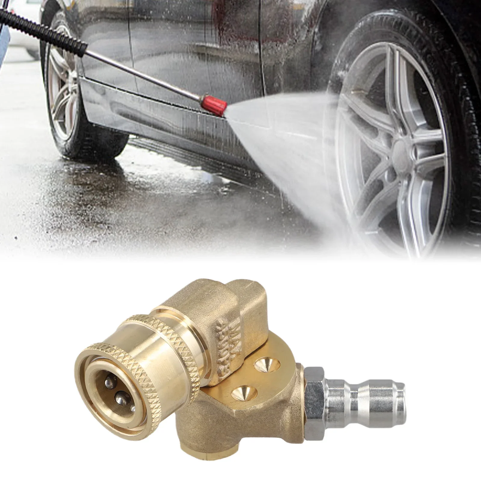 Car Pressure Washer Nozzle Adapter 1/4" Quick Connect 180° Adjustable Brass Stainless Steel Rotating Car Wash Cleaning Tool
Car Pressure Washer Nozzle Adapter 1/4" Quick Connect 180° Adjustable Brass Stainless Steel Rotating Car Wash Cleaning Tool