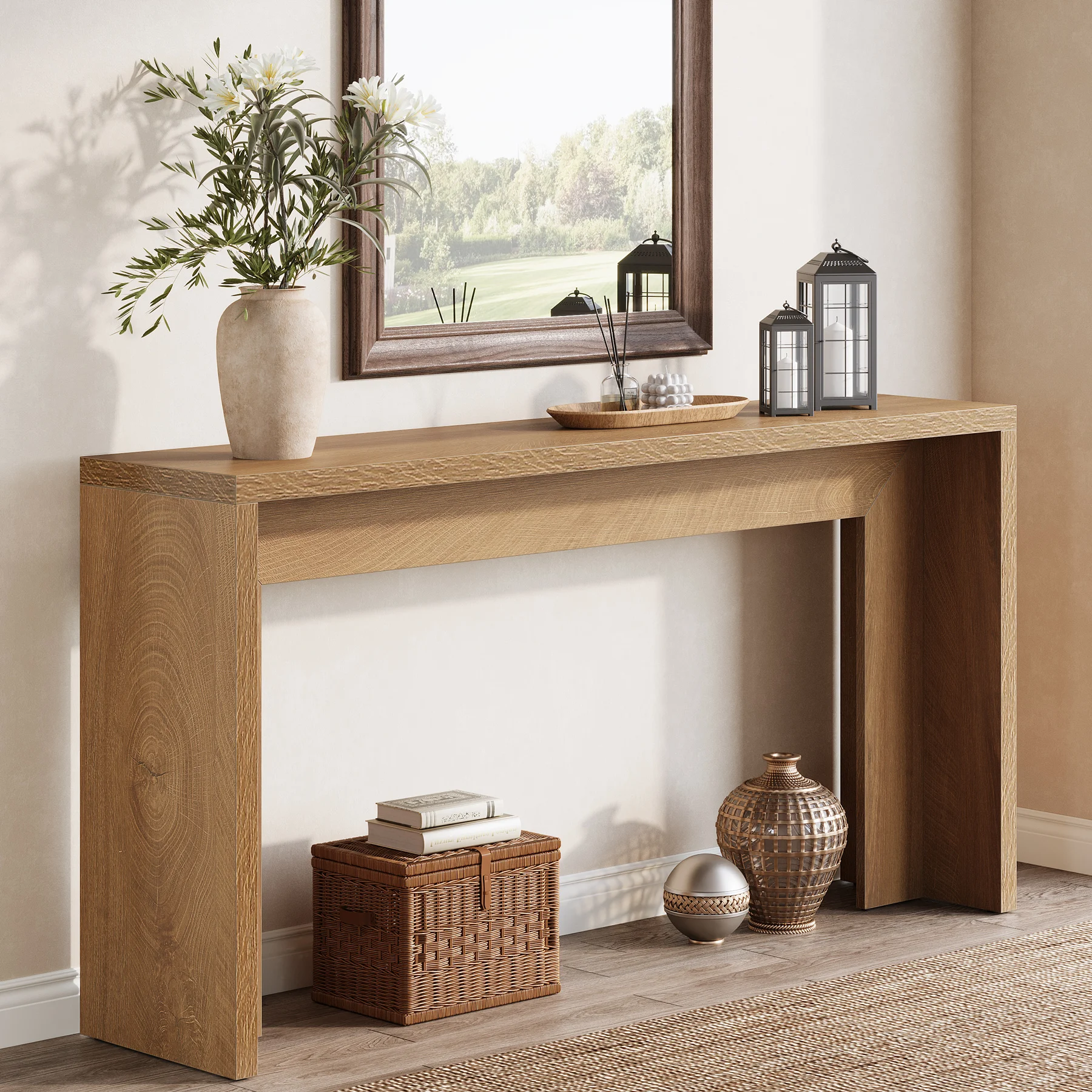 Tribesigns 55-Inch Farmhouse Console Table, Wooden Couch Table Behind Sofa with Storage, Entryway Hallway Stand for Living Room
Tribesigns 55-Inch Farmhouse Console Table, Wooden Couch Table Behind Sofa with Storage, Entryway Hallway Stand for Living Room
