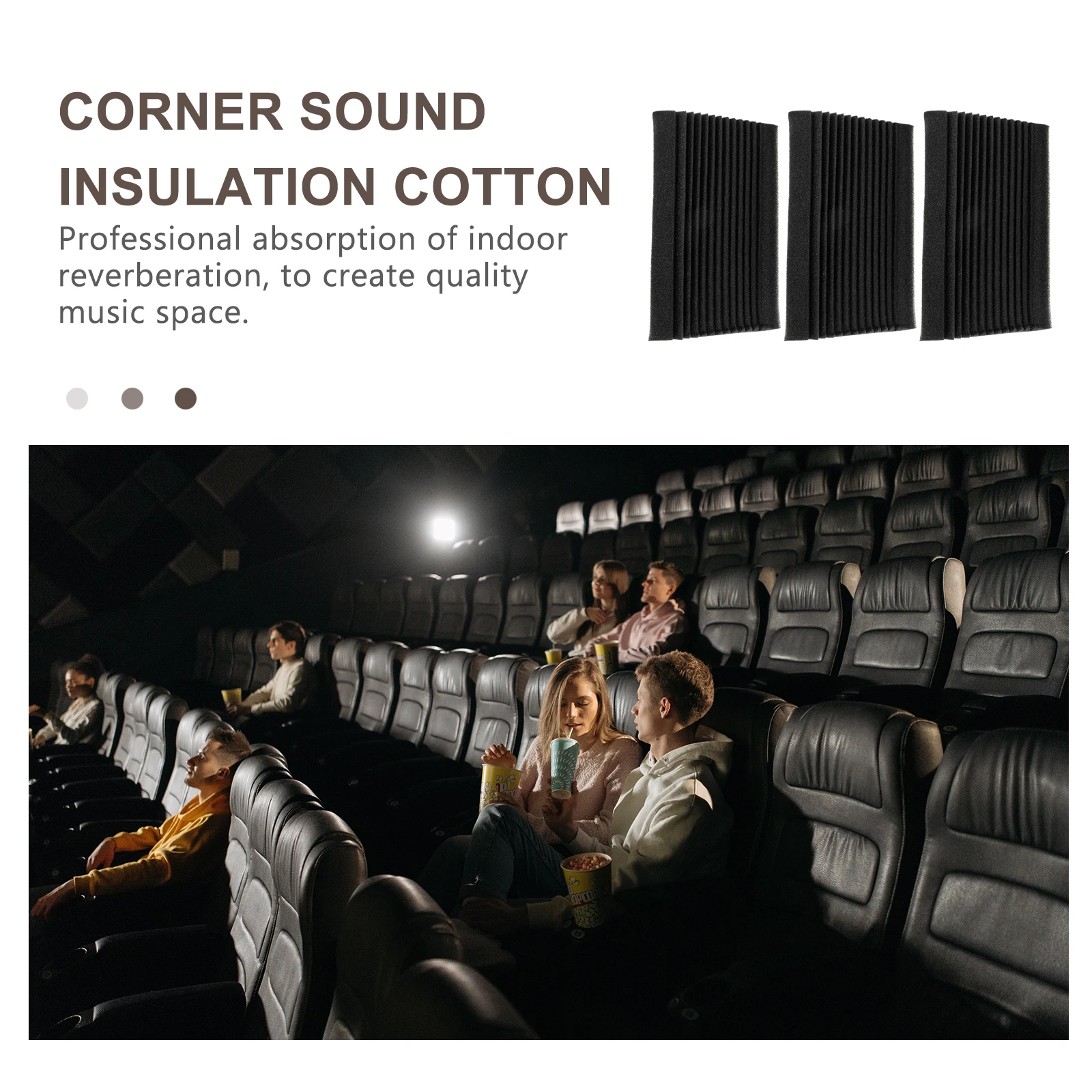 3pcs Soundproof Wall Tiles Sound Absorbing Panels Corner Bass Traps Antiflaming Sound Reduction Foams For Studio Theater
3pcs Soundproof Wall Tiles Sound Absorbing Panels Corner Bass Traps Antiflaming Sound Reduction Foams For Studio Theater