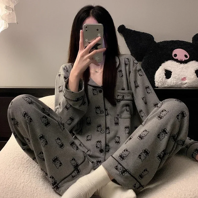 Sanrio весенний повседневный удобный пижамный комплект Hello Kitty, домашняя одежда Sanrio, домашняя одежда, повседневная пижама с милым рисунком Hello Kitty
Sanrio весенний повседневный удобный пижамный комплект Hello Kitty, домашняя одежда Sanrio, домашняя одежда, повседневная пижама с милым рисунком Hello Kitty