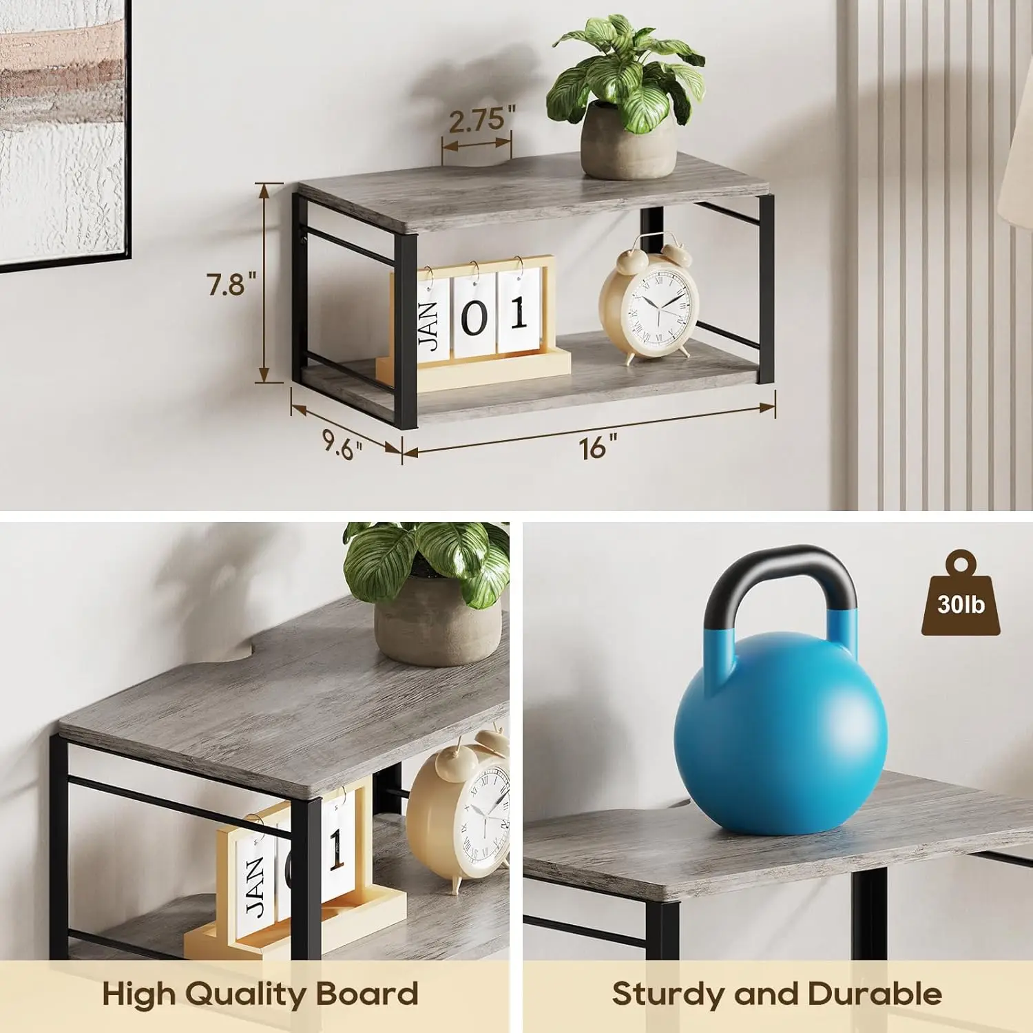 Floating Nightstand Set of 2, Wood Bedside Shelf Wall Mounted Nightstand, Floating Bedside Table for Bedroom, Living Room
Floating Nightstand Set of 2, Wood Bedside Shelf Wall Mounted Nightstand, Floating Bedside Table for Bedroom, Living Room