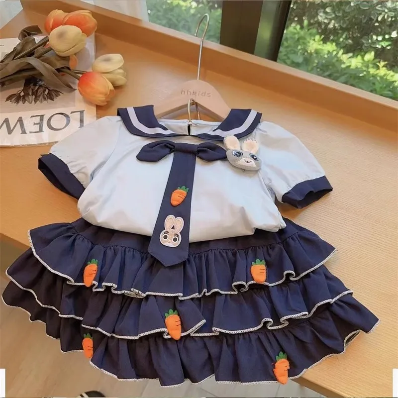 ZLYM-Girls SummerjkNew Set Rabbit Officer Costume Children's Summer Outfit Little Girl Performance Judy Dress
ZLYM-Girls SummerjkNew Set Rabbit Officer Costume Children's Summer Outfit Little Girl Performance Judy Dress