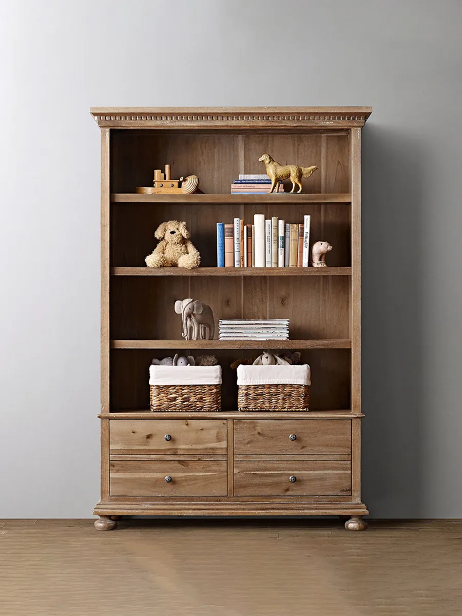 PYJ American solid wood bookshelf toy storage living room display cabinet
PYJ American solid wood bookshelf toy storage living room display cabinet