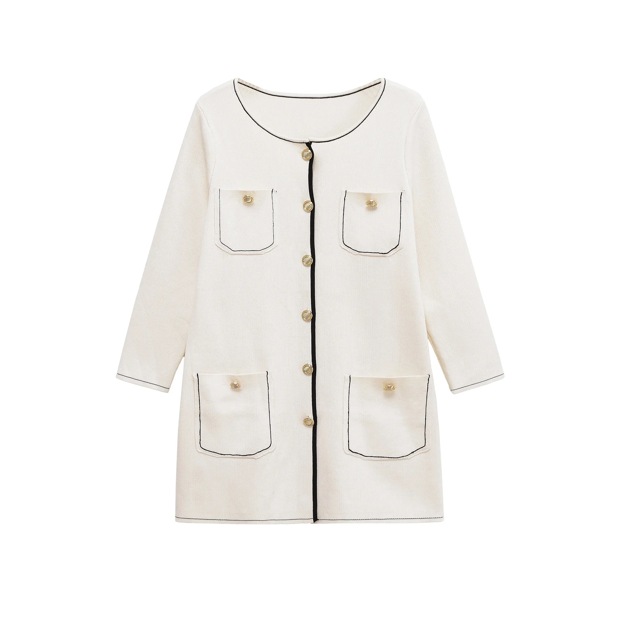 Nice New Women's European And American Style Fashion Knitted Long-sleeved Round Neck Short Coat Jacket
Nice New Women's European And American Style Fashion Knitted Long-sleeved Round Neck Short Coat Jacket