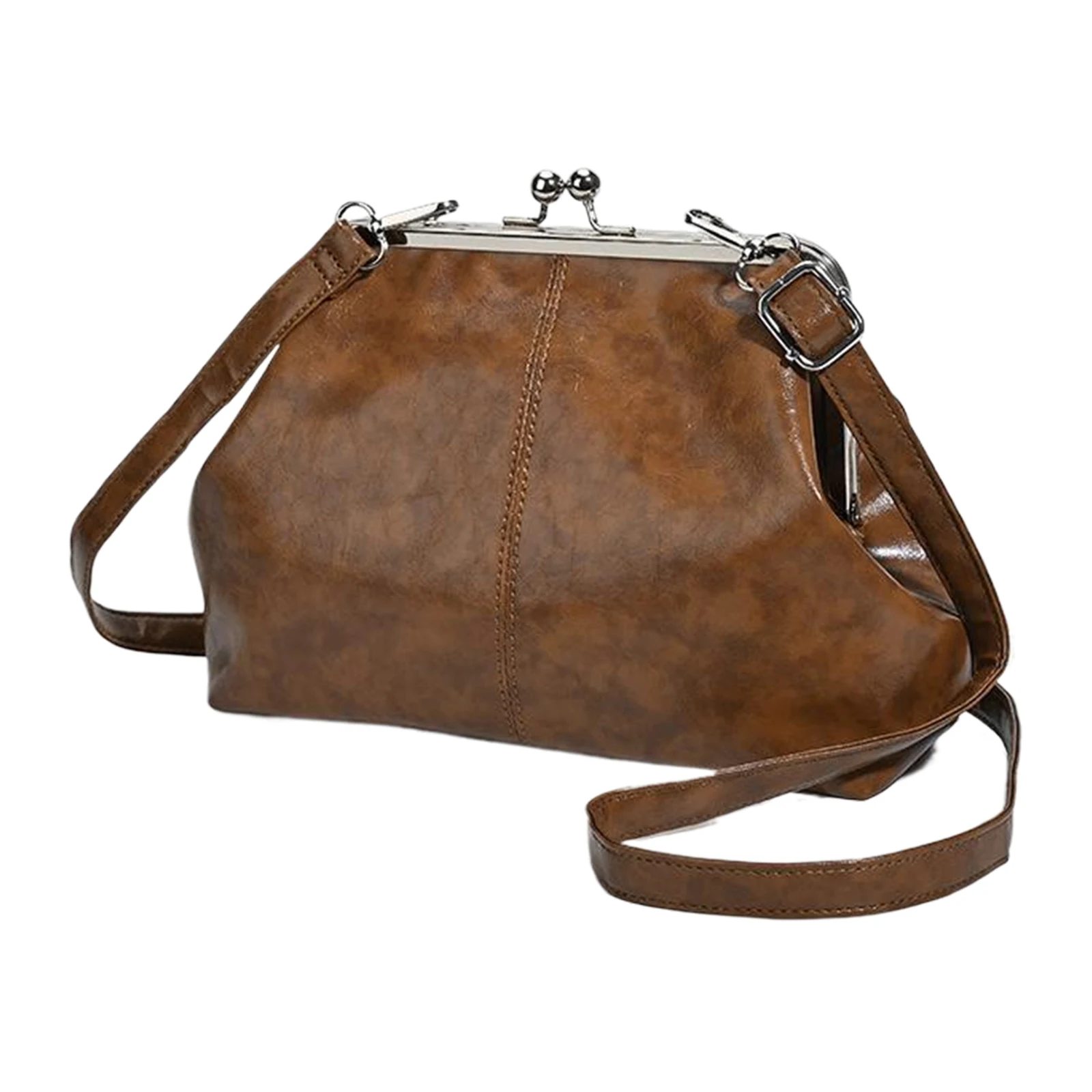 Women Girls PU Leather Large Capacity Shoulder Bag with Adjustable Strap Solid Color Shoulder Bag Elegant Kiss Lock Shoulder Bag
Women Girls PU Leather Large Capacity Shoulder Bag with Adjustable Strap Solid Color Shoulder Bag Elegant Kiss Lock Shoulder Bag