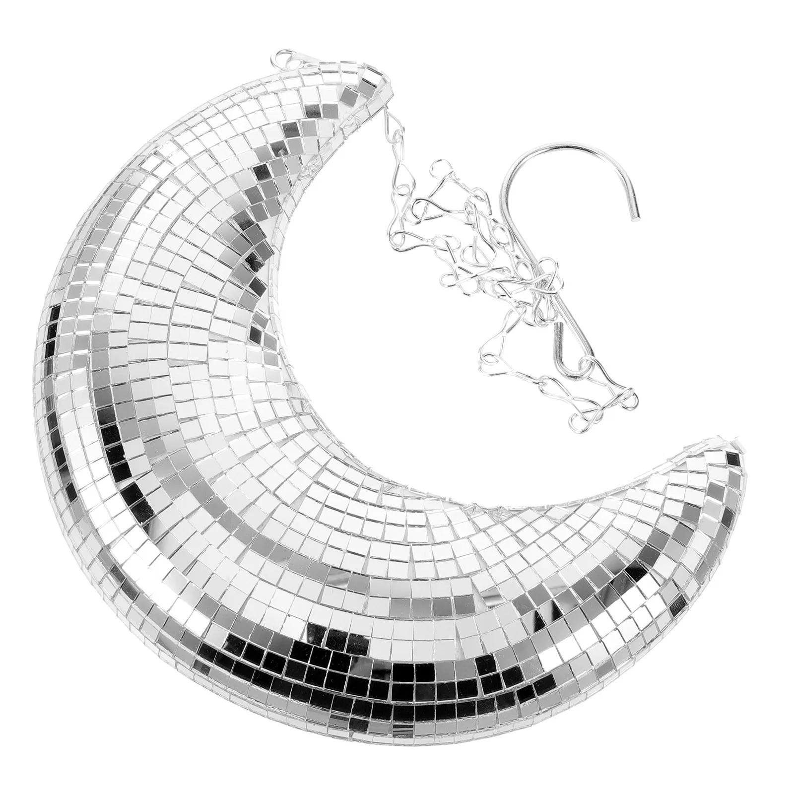 Disco Moon Hanging Ornament Reflective Wall Pendant Crescent Room Decor Decoration
Disco Moon Hanging Ornament Reflective Wall Pendant Crescent Room Decor Decoration