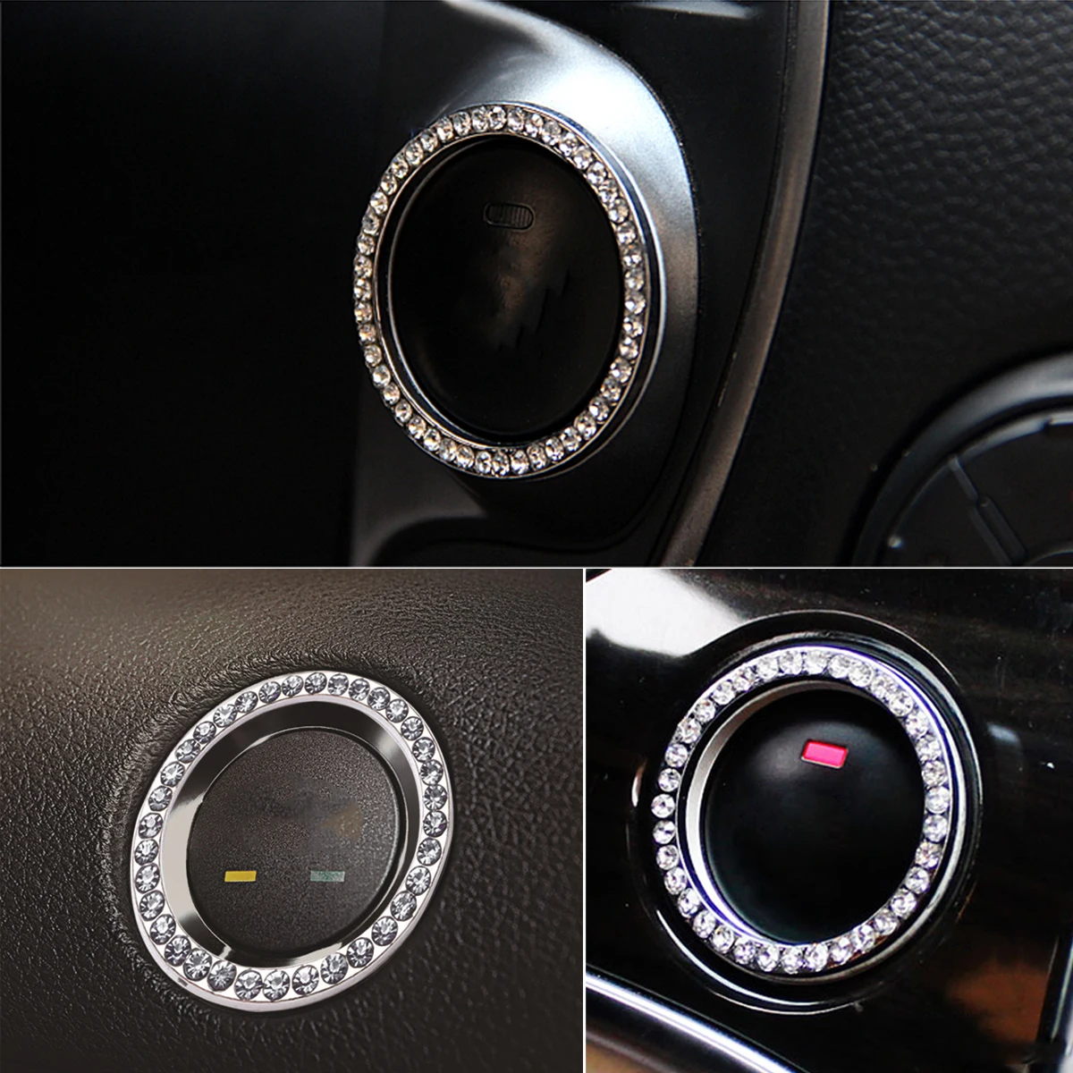 Car Engine Start Stop Button Decoration Ring Bling Rhinestone Adhesive Back Easy Install Accessories Pink Car AC Knobs Radio
Car Engine Start Stop Button Decoration Ring Bling Rhinestone Adhesive Back Easy Install Accessories Pink Car AC Knobs Radio